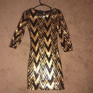 Chevron Sequin Dress